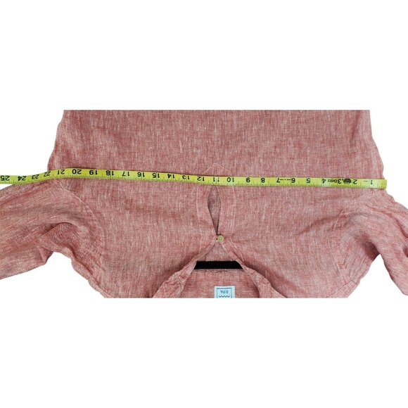 RIPA RIPA Capri Linen Shirt Men Pink Size M - Picture 8 of 11